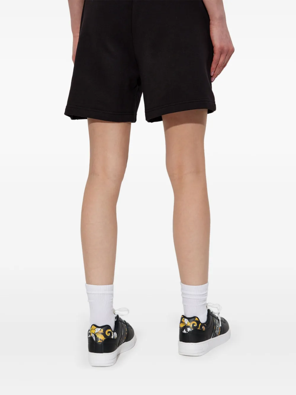 Versace Jeans Couture Shorts met geborduurd logo Zwart