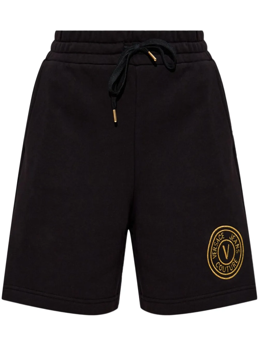 Versace Jeans Couture Shorts met geborduurd logo Zwart