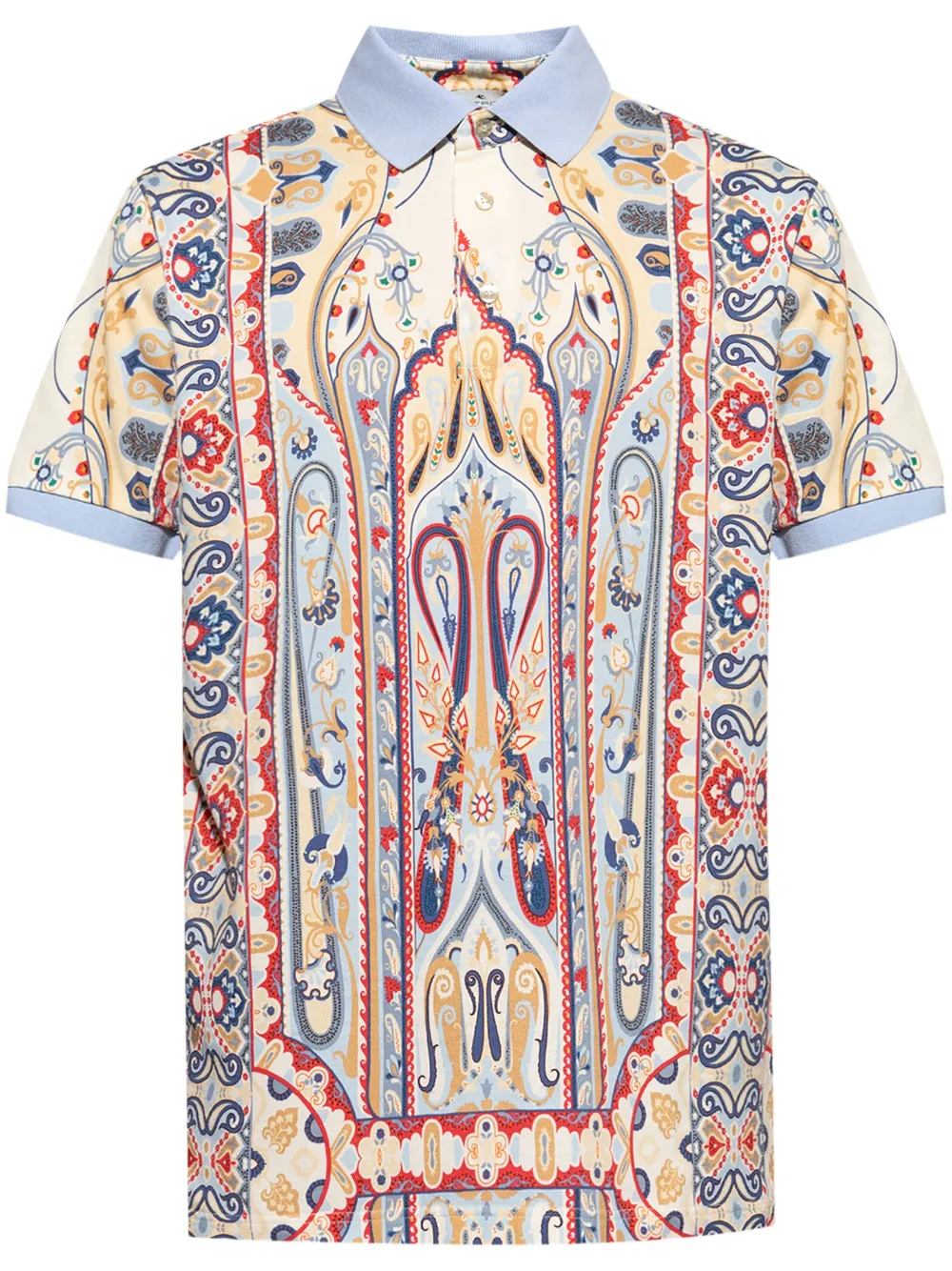 ETRO playera tipo polo con estampado de cachemira | azul | Image 1
