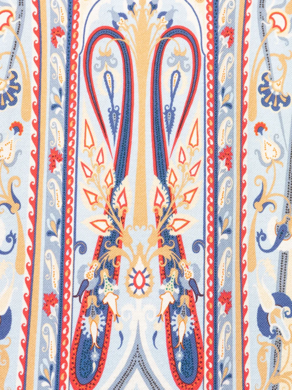 ETRO Poloshirt met paisley-print Blauw