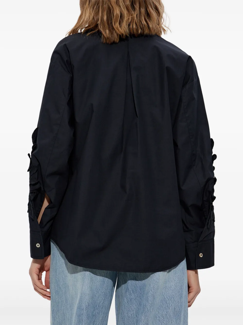 Forte Katoenen blouse Zwart