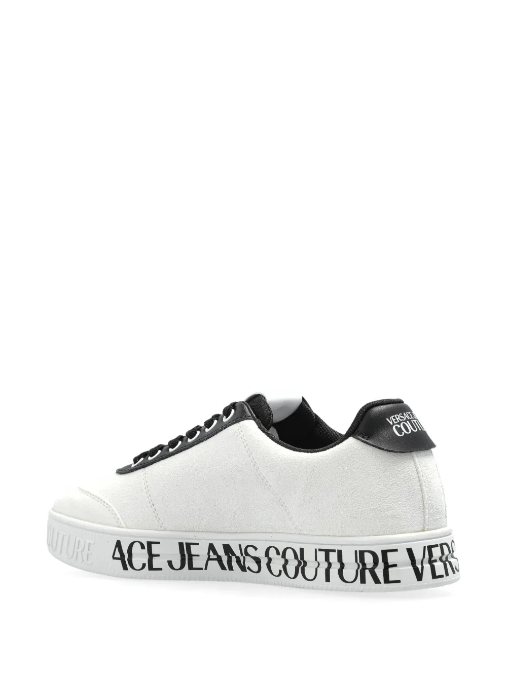 Versace Jeans Couture suede trainers White