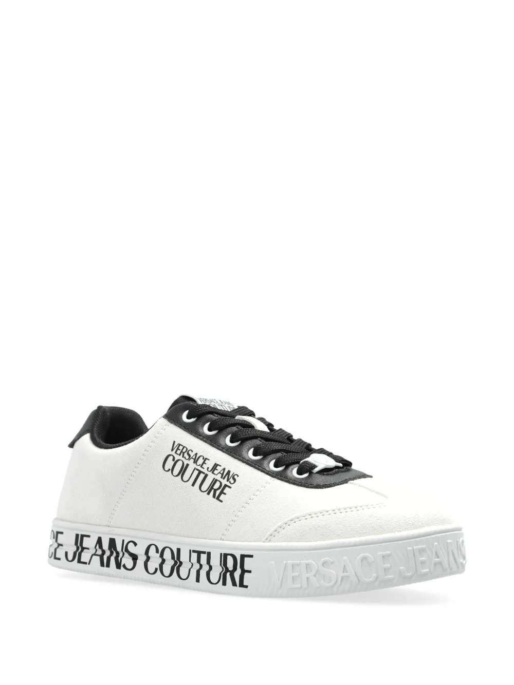 Versace Jeans Couture suede trainers White