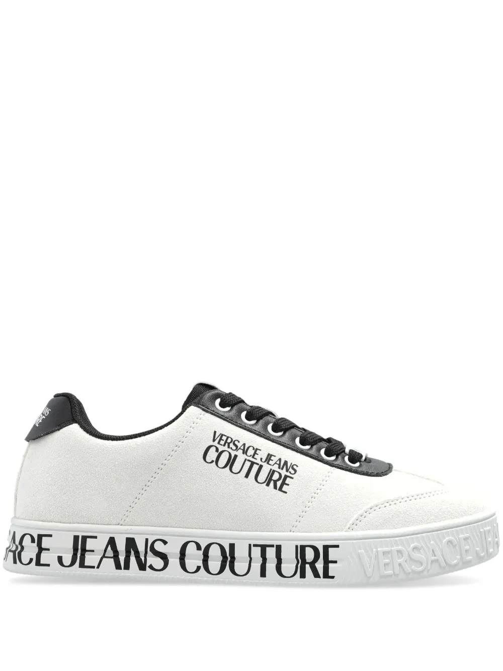 Versace Jeans Couture suede trainers White