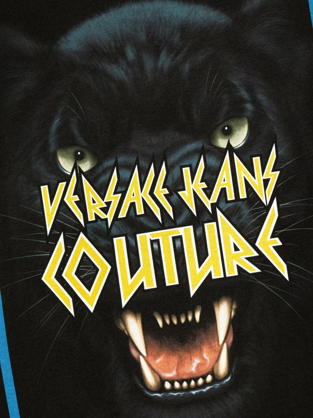 Versace Jeans Couture T-shirt met print Zwart