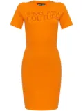 Versace Jeans Couture shimmer appliqué dress - Orange