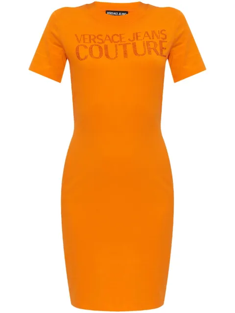Versace Jeans Couture shimmer appliqué dress 