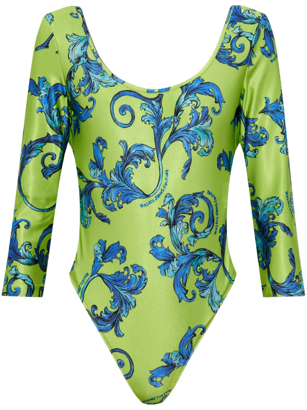 Versace Jeans Couture Body met baroccoprint Groen