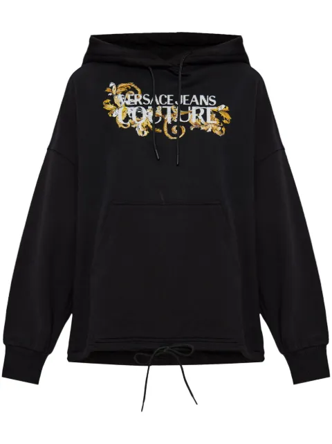 Versace Jeans Couture logo-appliqué hoodie