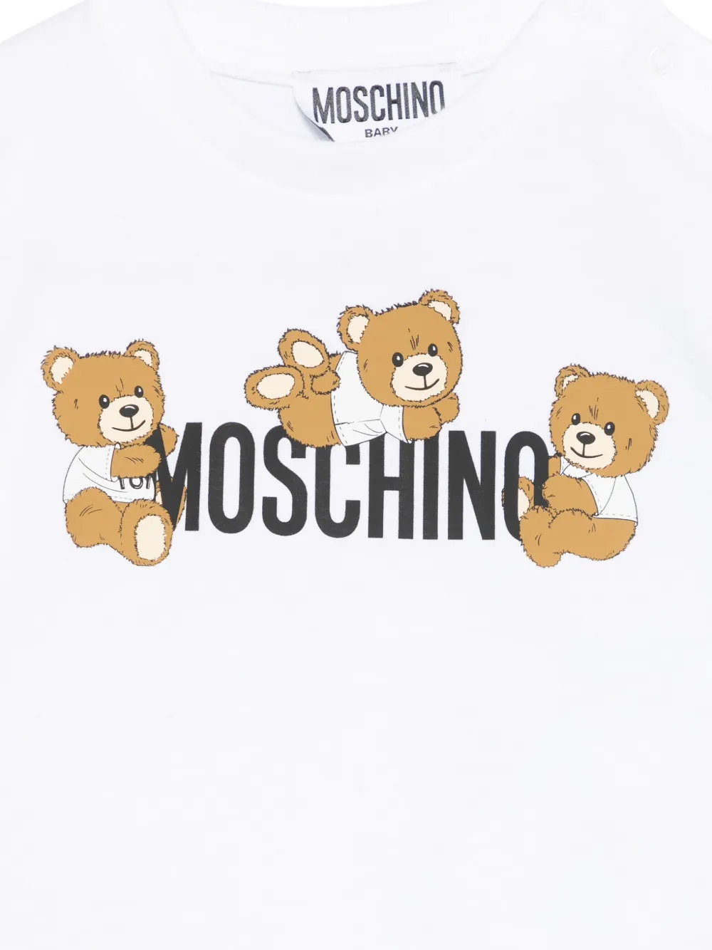 Moschino Kids T-shirt met teddybeerprint Wit