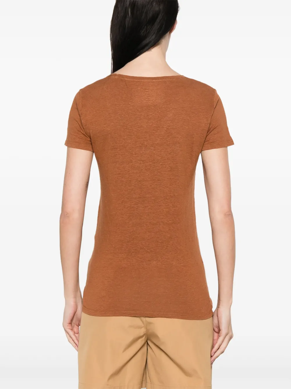 Majestic Filatures Slub T-shirt Bruin