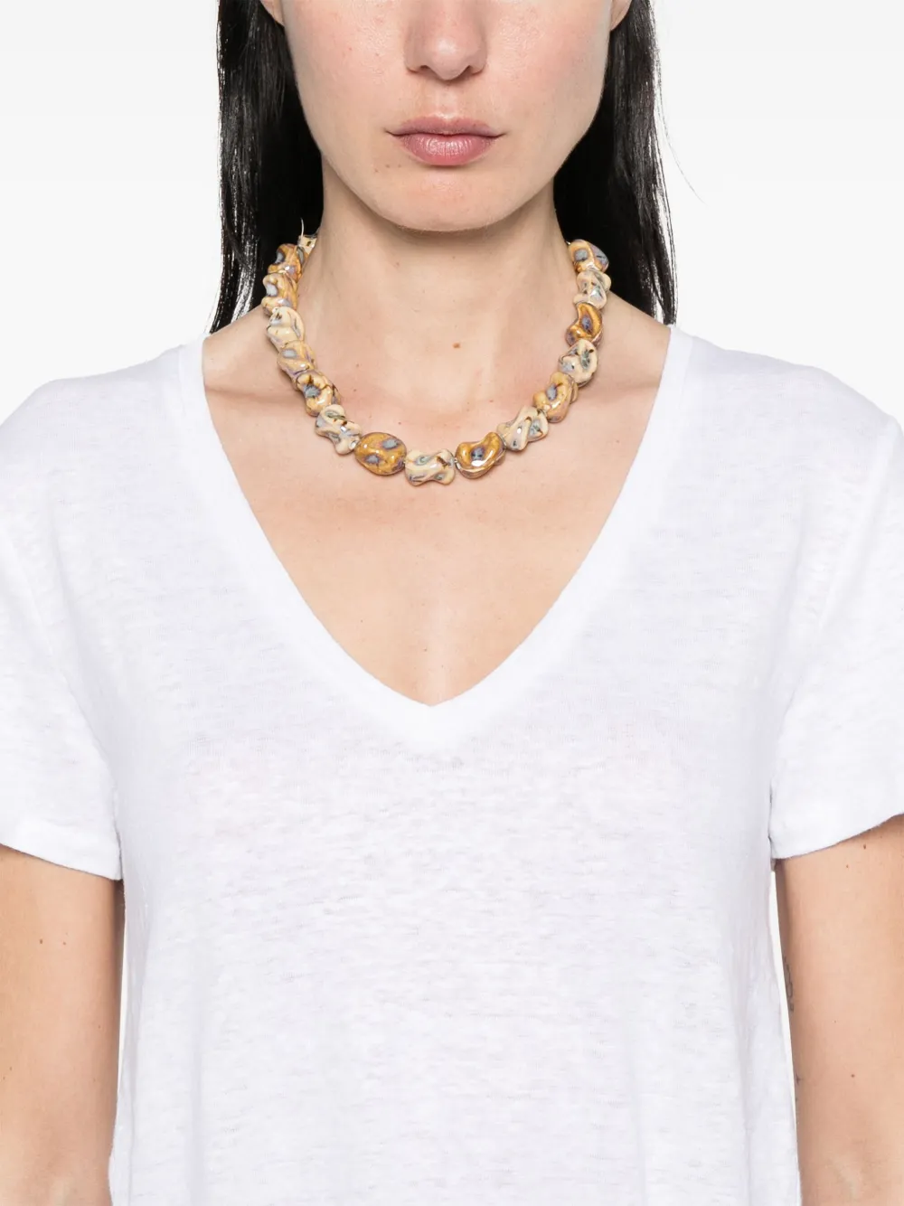 Majestic Filatures Slub T-shirt Wit
