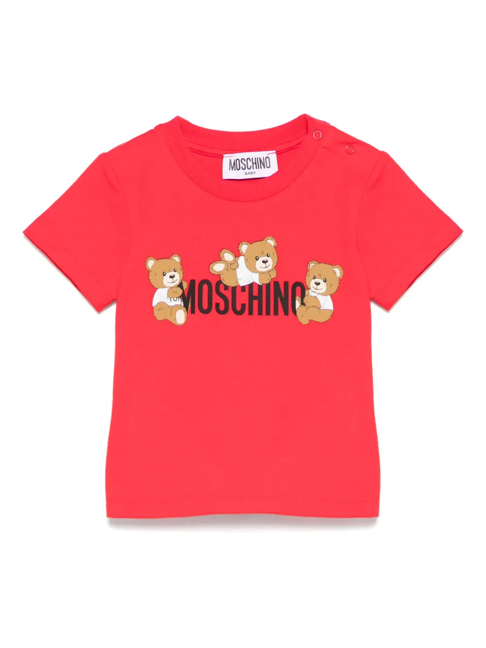 Moschino Kids T-shirt met teddybeerprint Rood