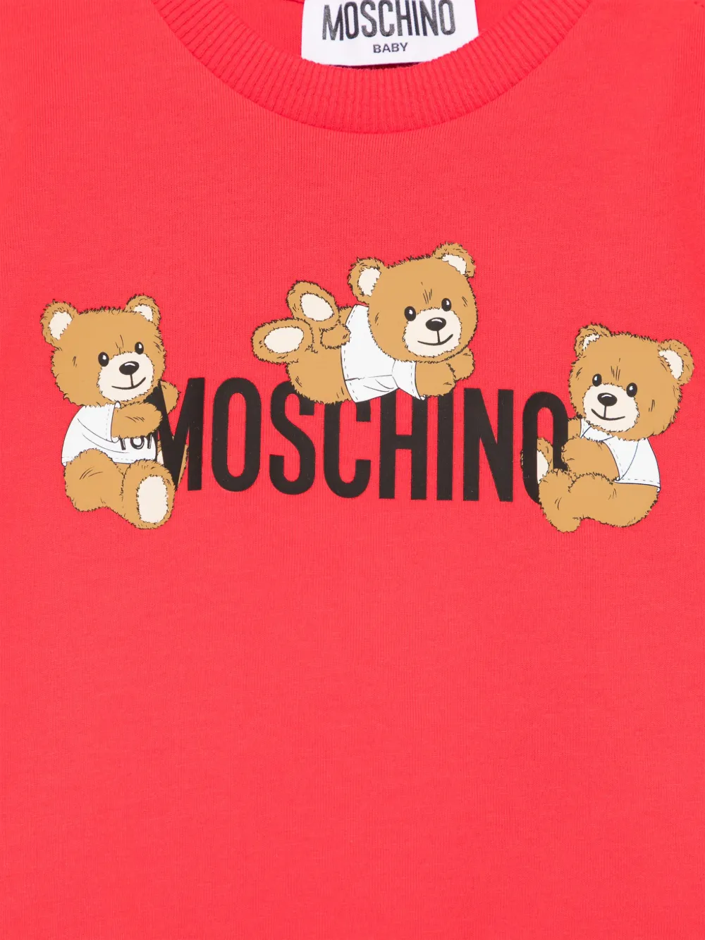 Moschino Kids T-shirt met teddybeerprint Rood