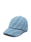 FENDI FF-jacquard cap - Blue