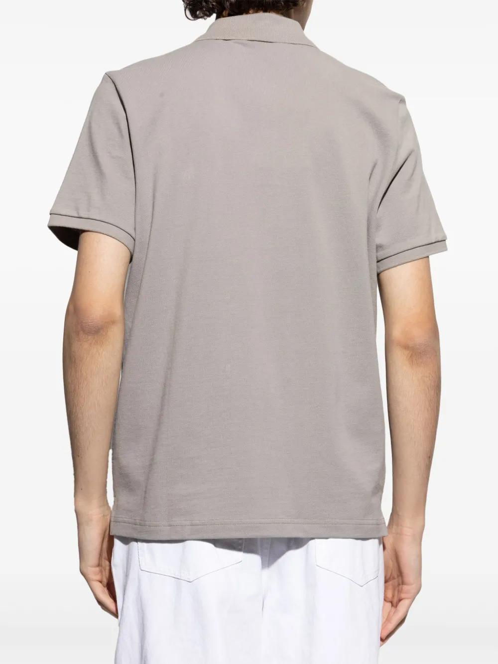 Shop Moose Knuckles Everett Logo-appliqué Polo Shirt In 灰色