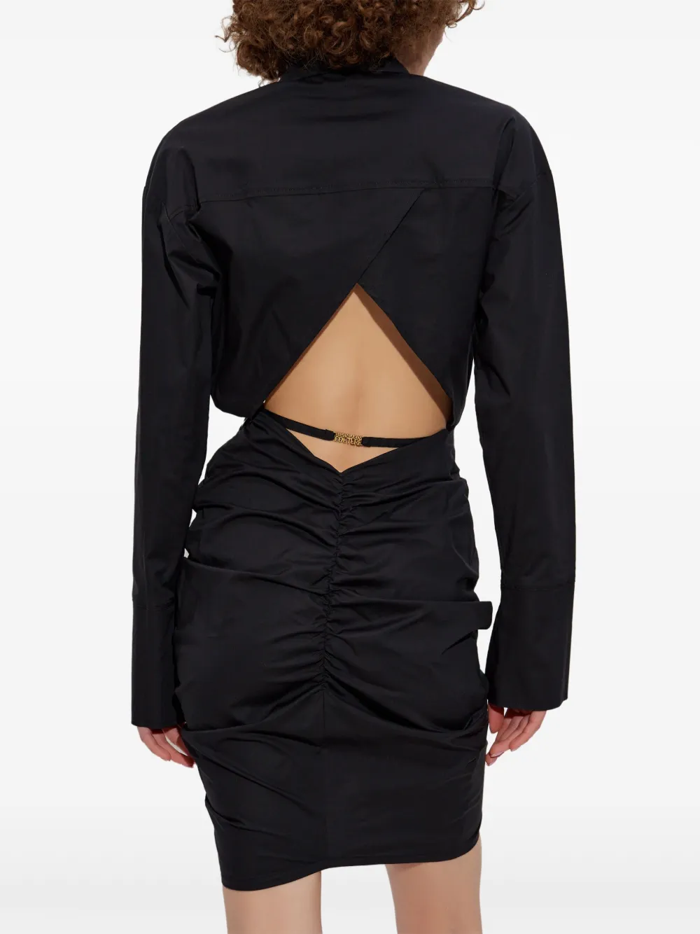 Versace Jeans Couture Blousejurk met ruches Zwart