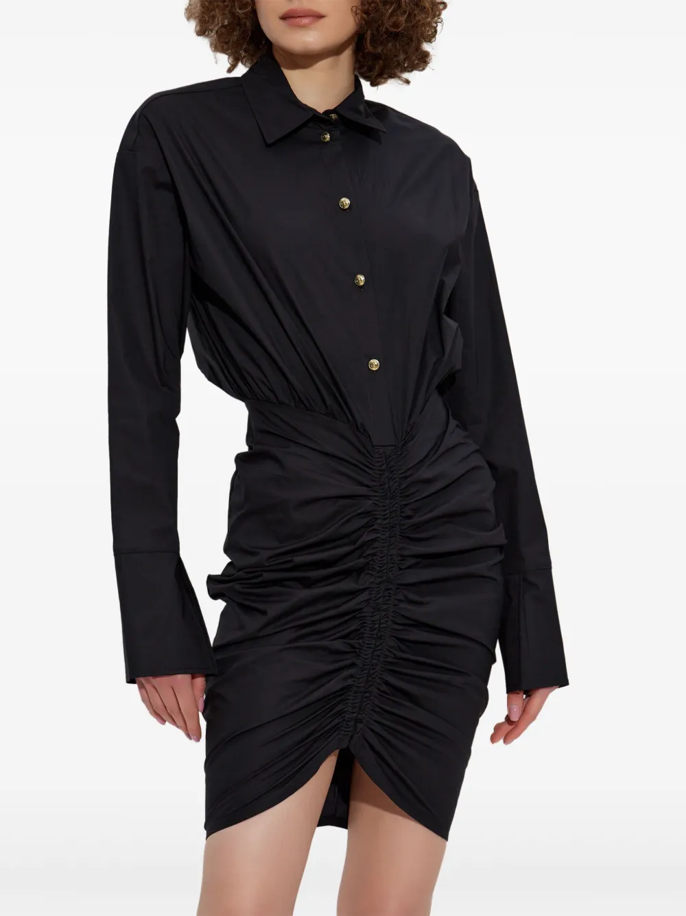 Versace Jeans Couture Blousejurk met ruches Zwart