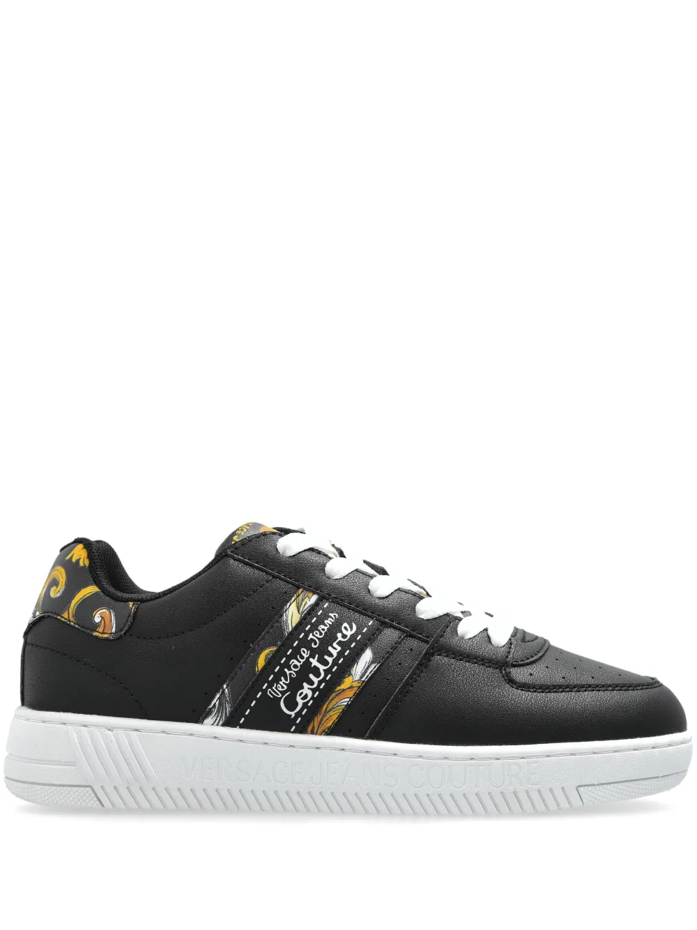 Versace Jeans Couture Sneakers met barokprint Zwart