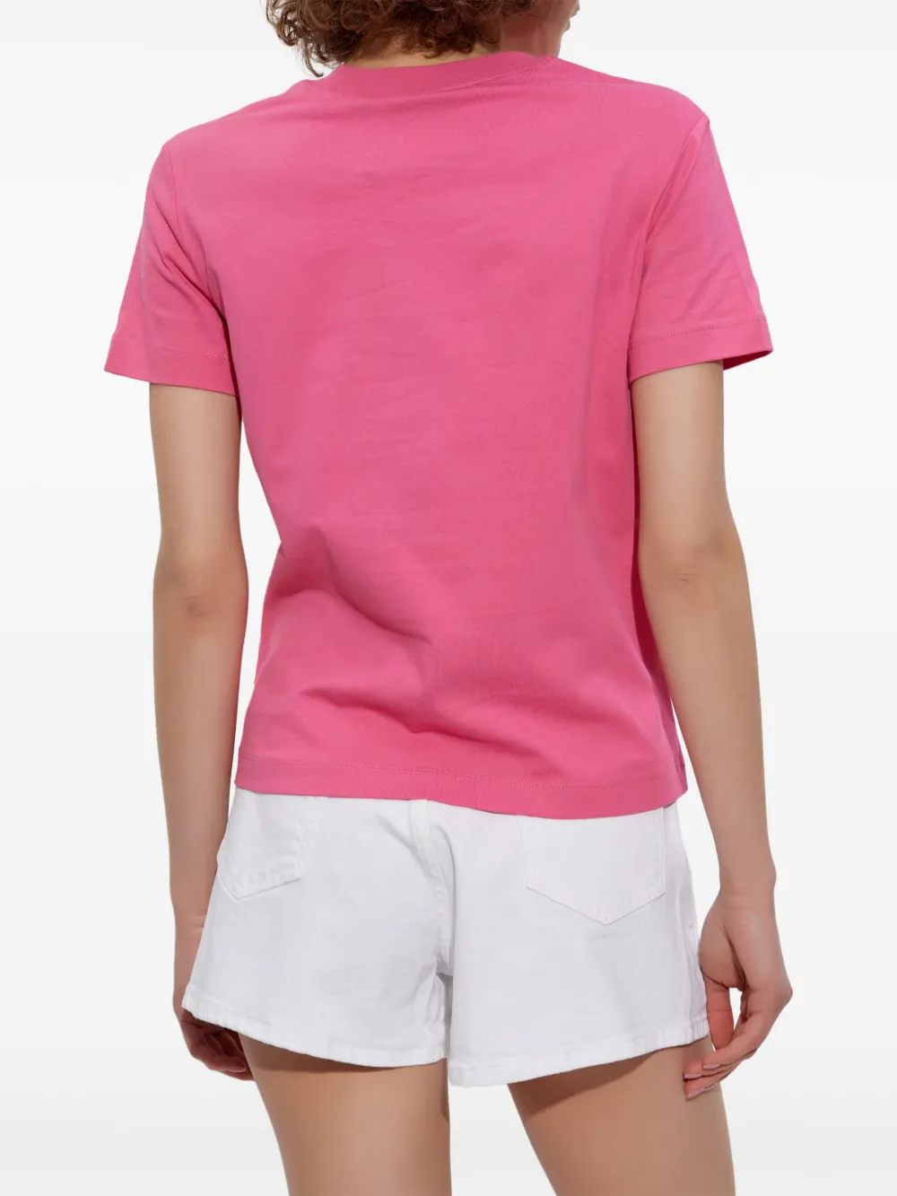 Shop Versace Jeans Couture Appliqué Logo T-shirt In Pink