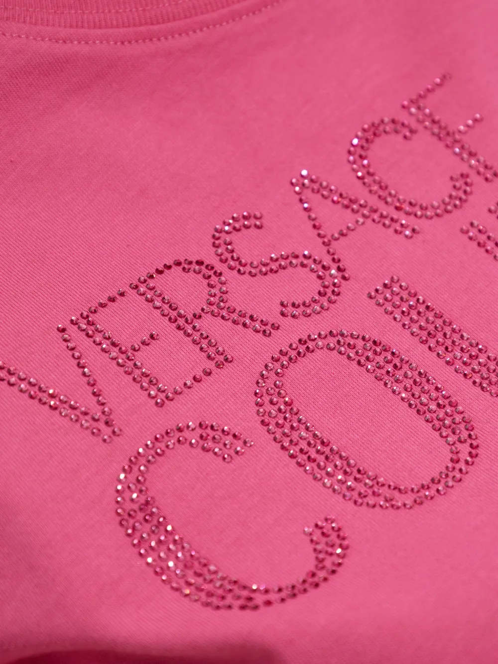 Shop Versace Jeans Couture Appliqué Logo T-shirt In Pink