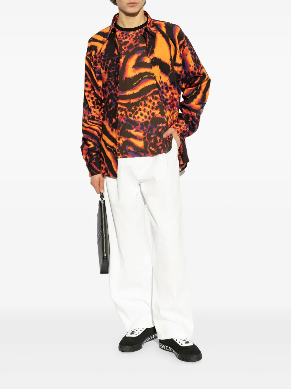 Versace Jeans Couture abstract print shirt - Oranje