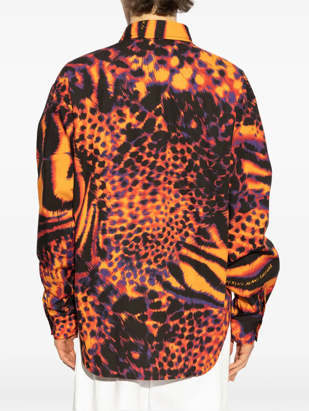 Versace Jeans Couture Overhemd met abstracte print Oranje