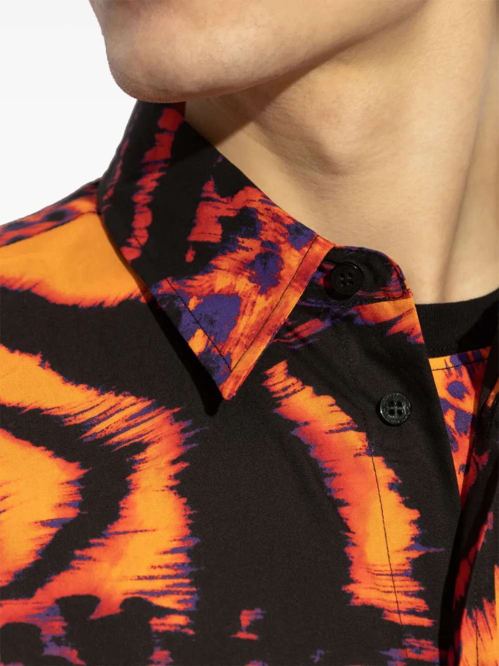 Versace Jeans Couture Overhemd met abstracte print Oranje