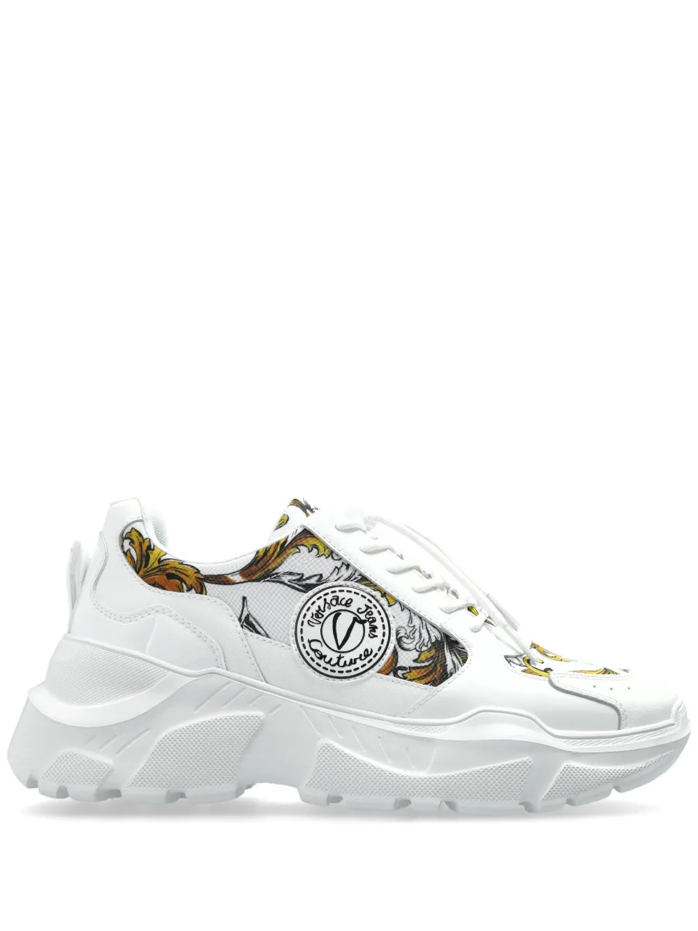 Versace Jeans Couture Barocco panelled sneakers White