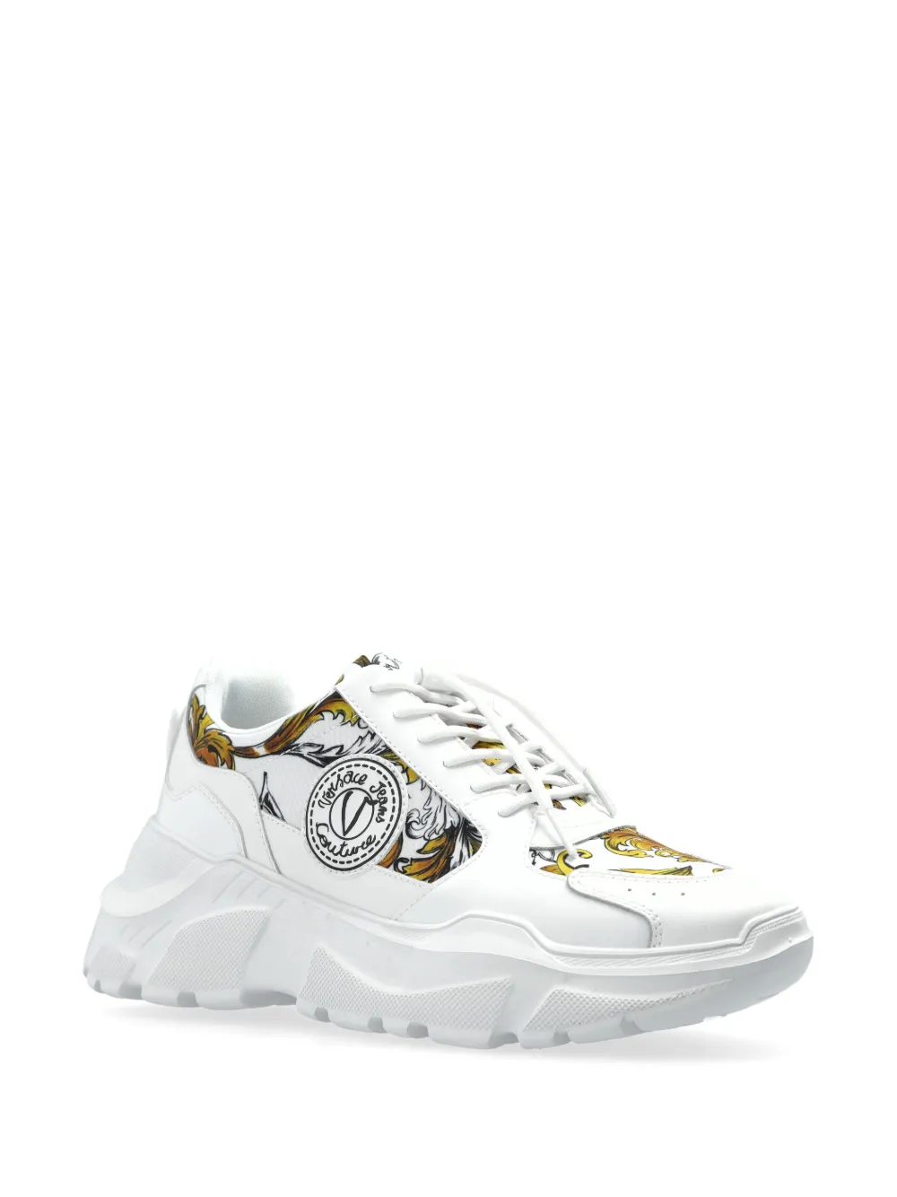 Versace Jeans Couture Barocco panelled sneakers White