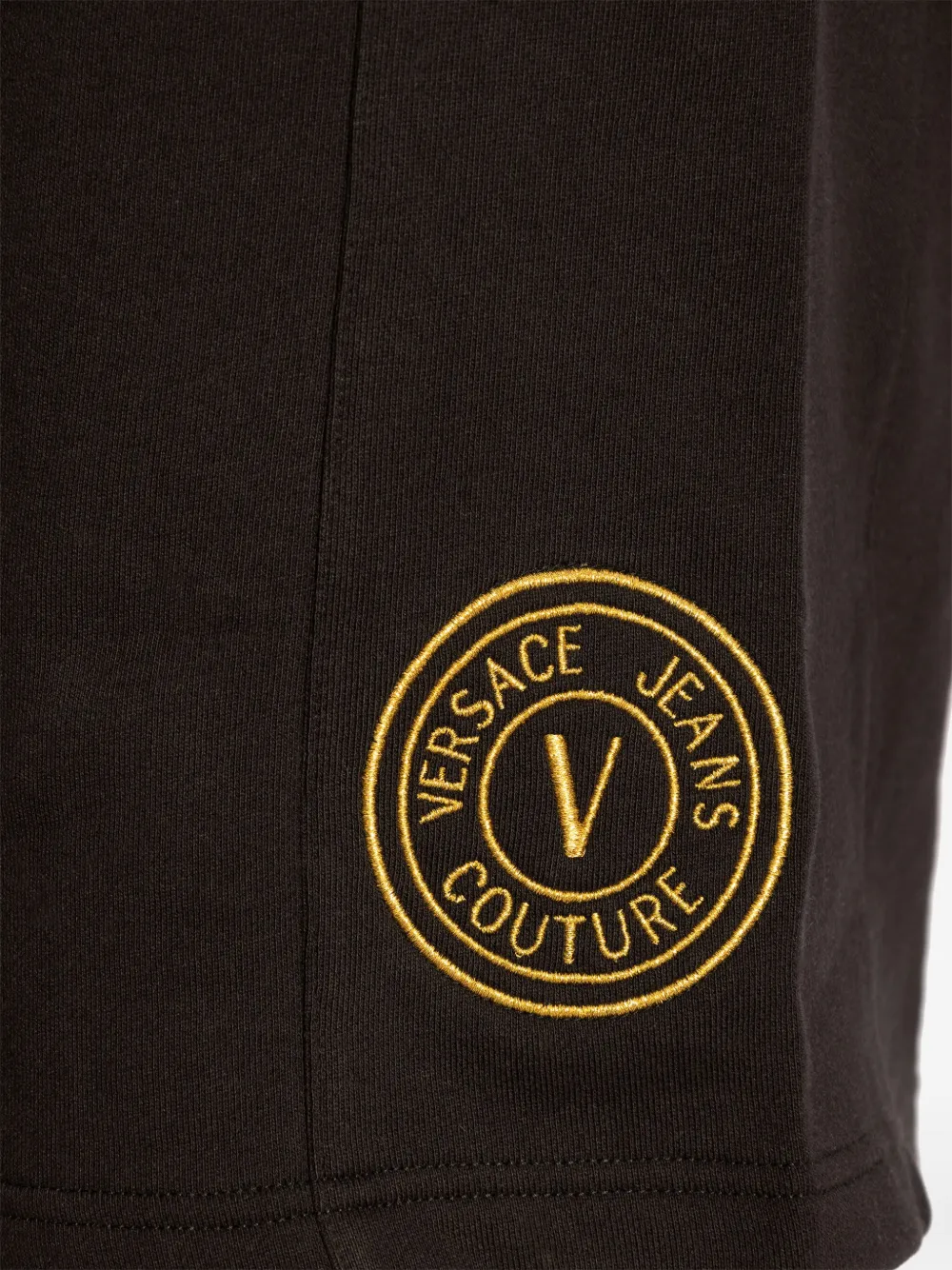 Versace Jeans Couture Shorts met geborduurd logo Zwart