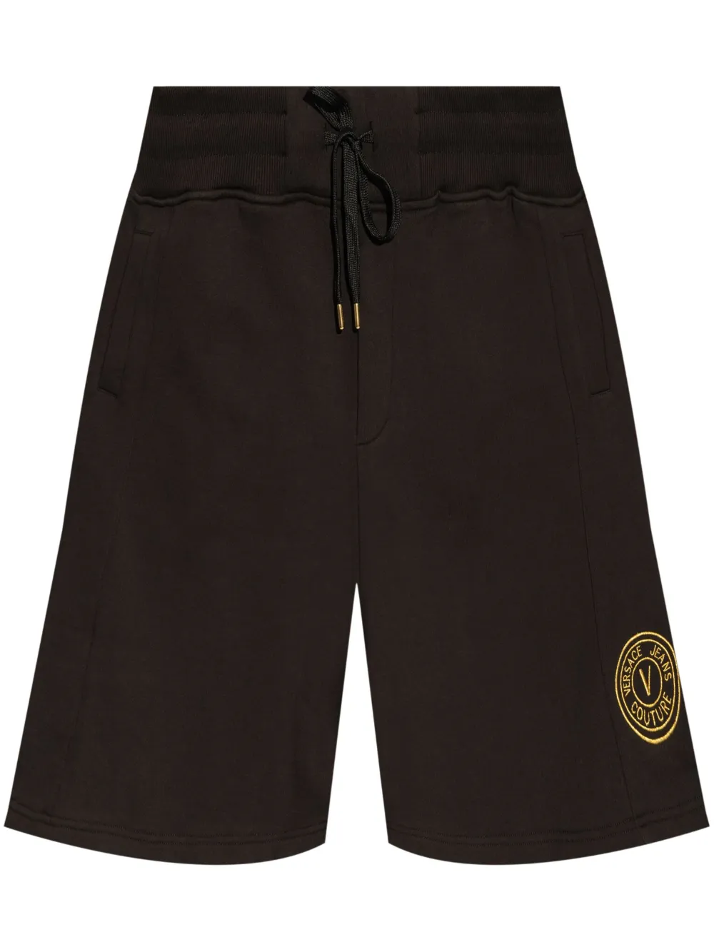 Versace Jeans Couture Shorts met geborduurd logo Zwart