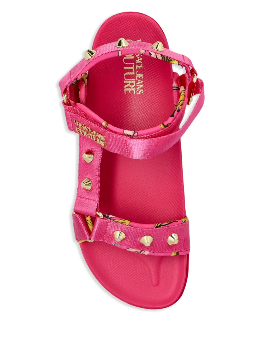 Versace Jeans Couture spike-studded sandals Pink