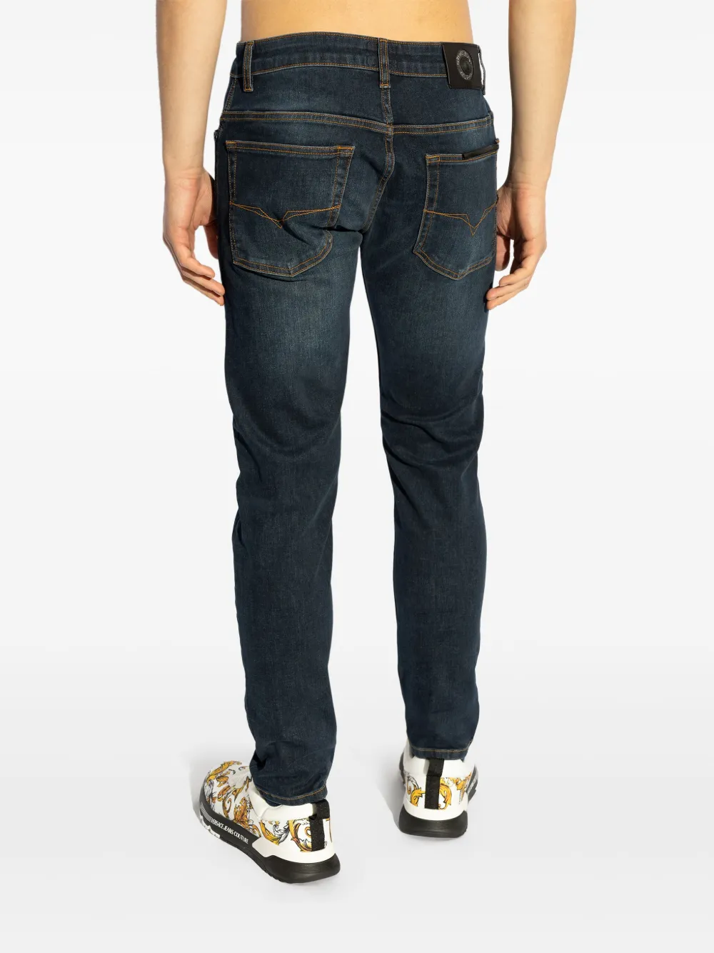 VERSACE JEANS COUTURE LOGO-PATCH JEANS
