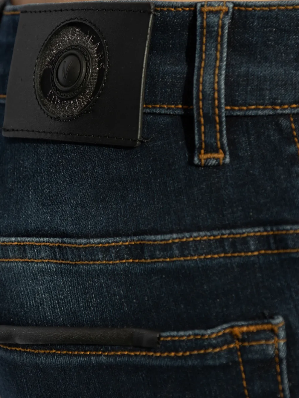 VERSACE JEANS COUTURE LOGO-PATCH JEANS