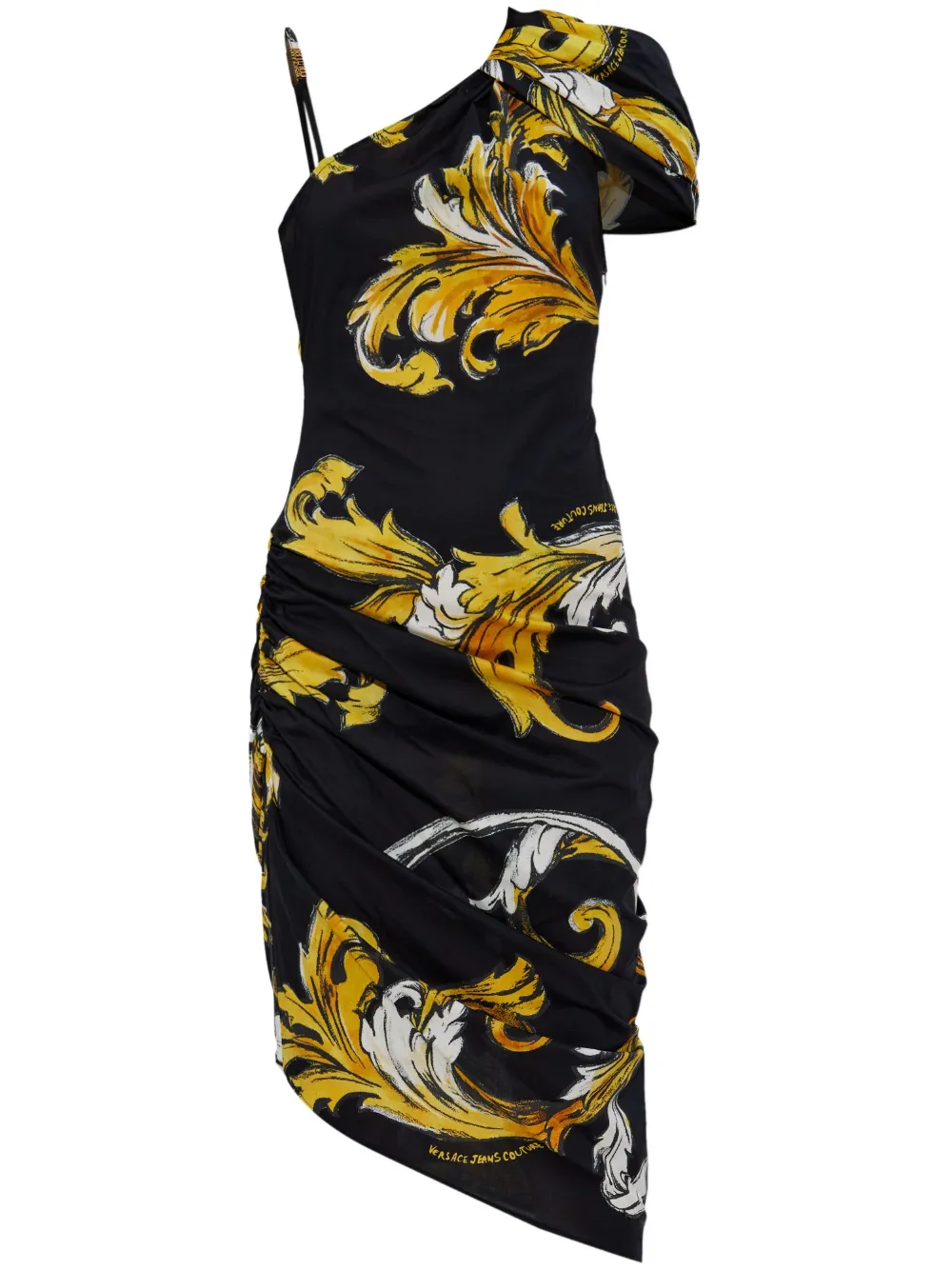 Versace Jeans Couture Jurk met barokprint Zwart