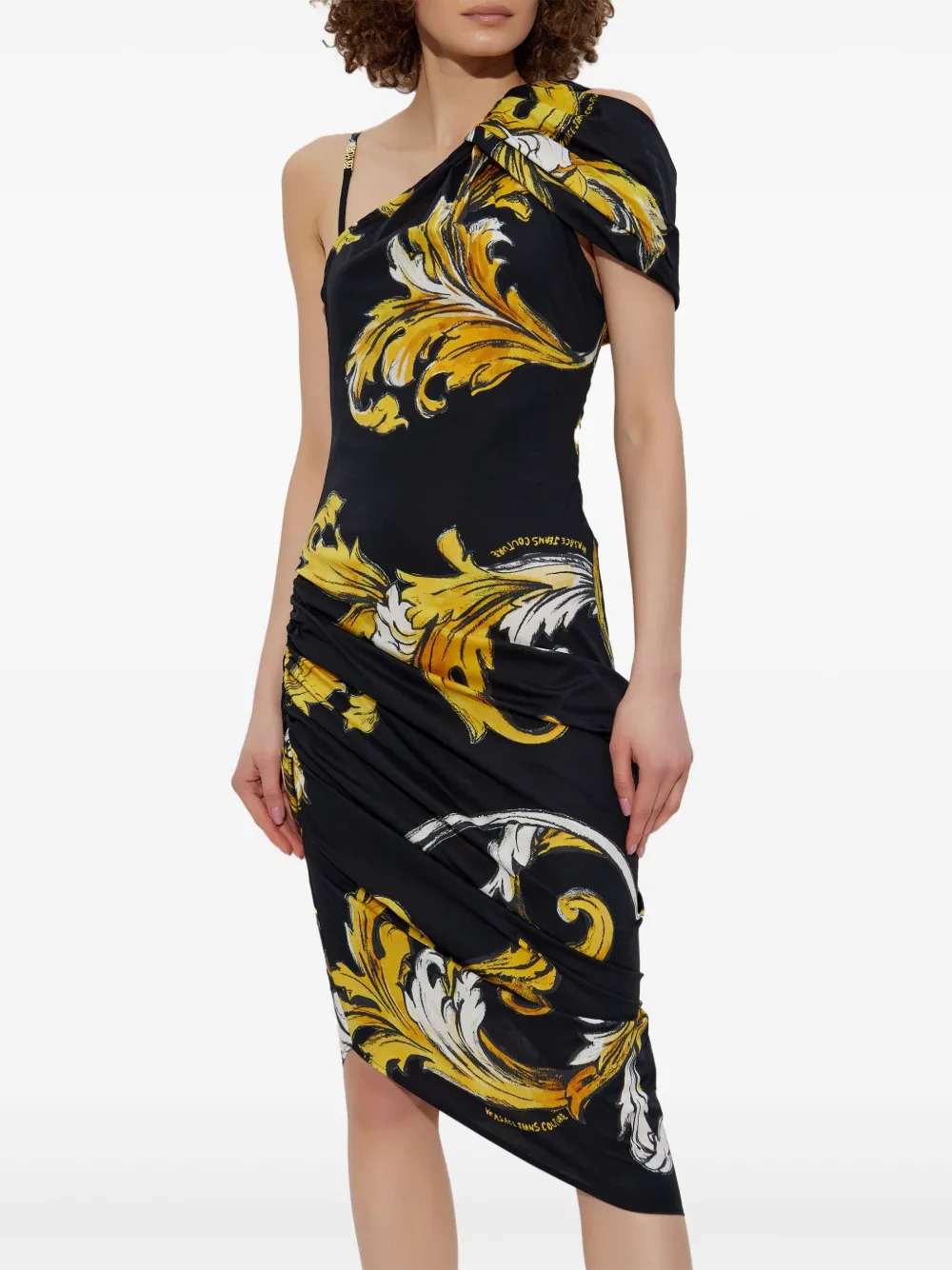 Versace Jeans Couture Jurk met barokprint Zwart