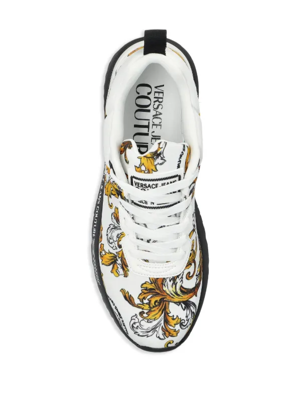 関税込 モダン ヴェルサーチェ スニーカー バロッコ柄 レザー VERSACE] CHAIN REACTION バロック柄 スニーカー 42 - メルカリ