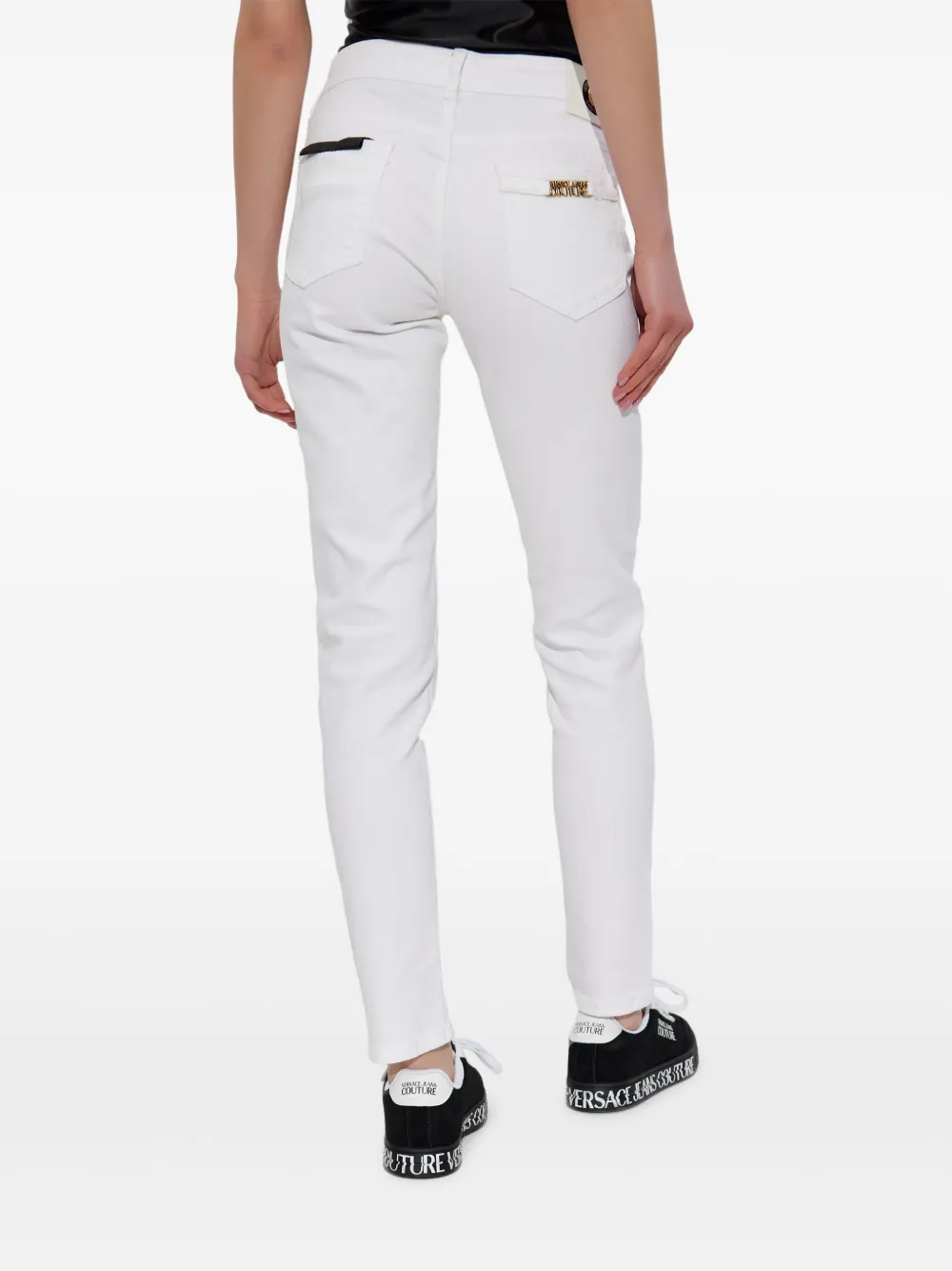 Versace Jeans Couture Stretch-katoenen jeans Wit