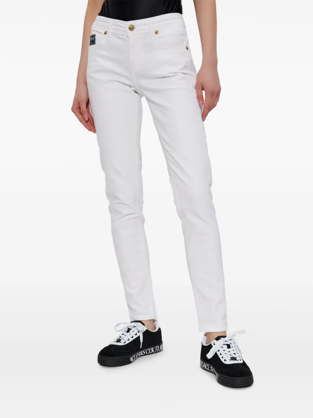 Versace Jeans Couture Stretch-katoenen jeans Wit
