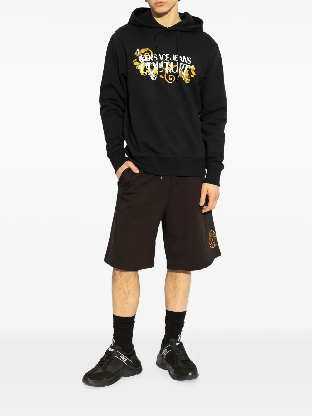 Versace Jeans Couture logo hoodie - Zwart