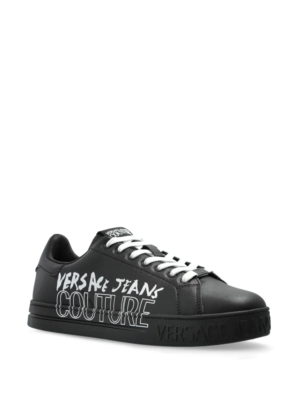 Versace Jeans Couture logo-print trainers Black