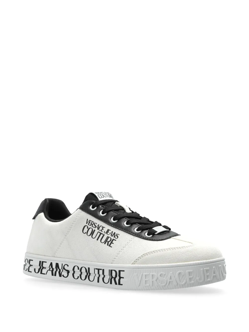 Versace Jeans Couture suede trainers White