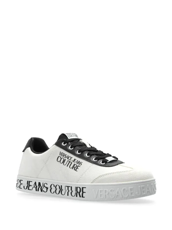 Versace Jeans Couture Suede Trainers White FARFETCH IN