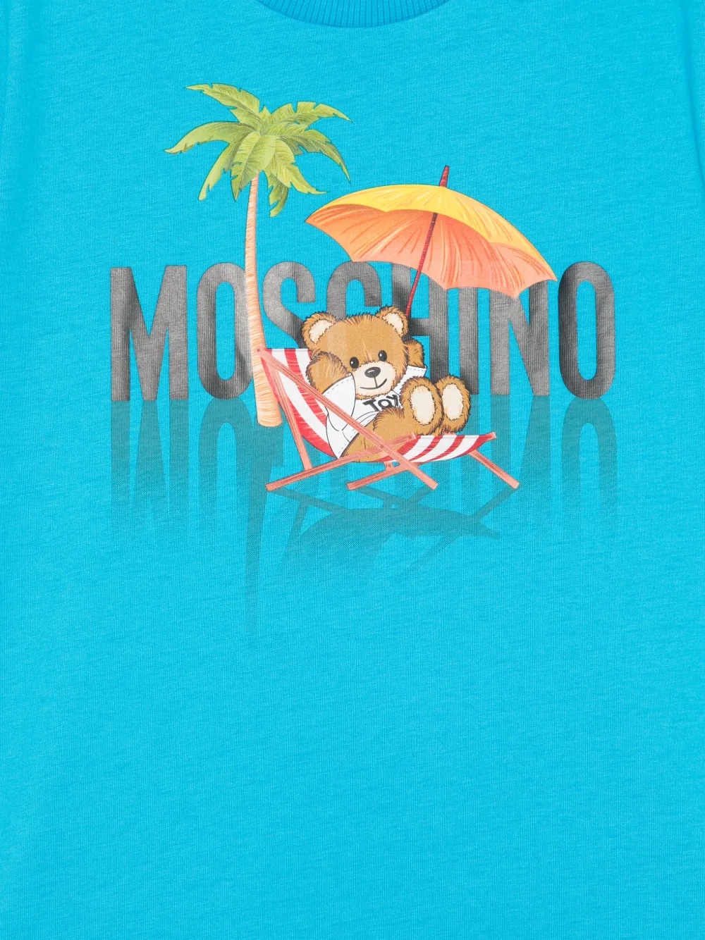 Moschino Kids T-shirt met grafische print Blauw