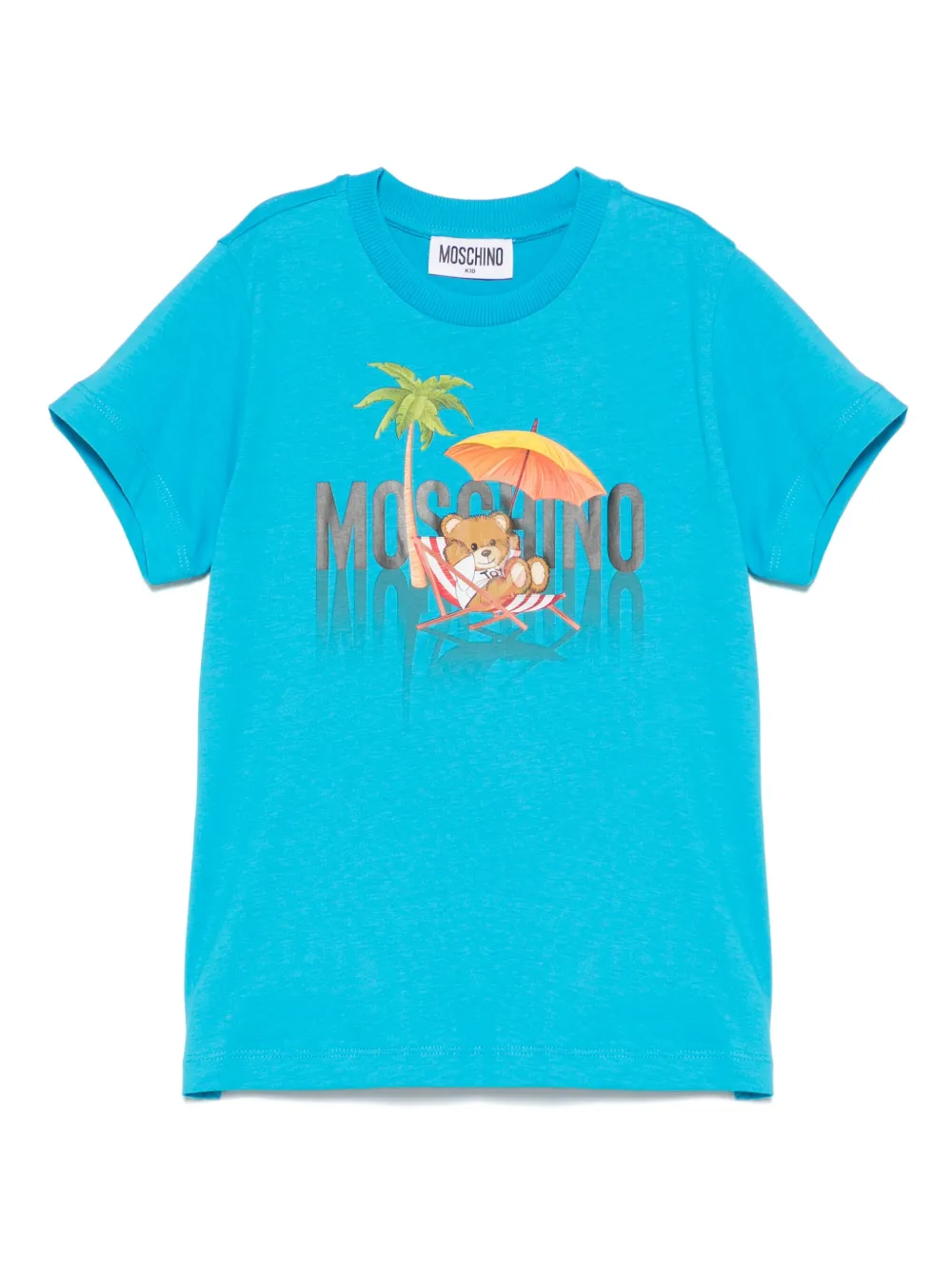 Moschino Kids T-shirt met grafische print Blauw
