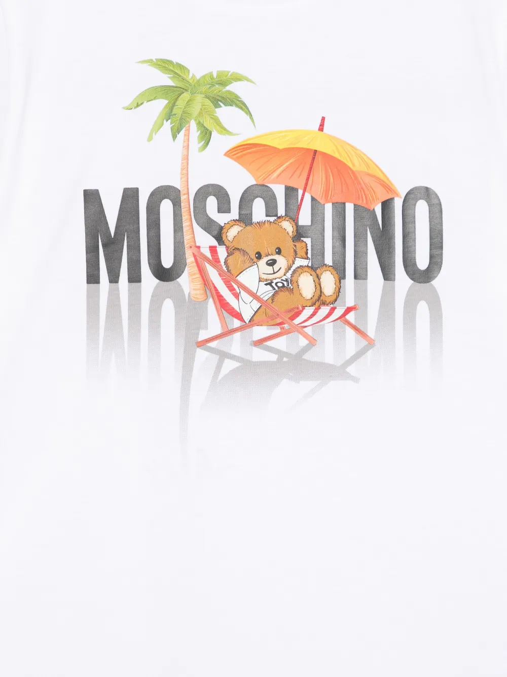 Moschino Kids T-shirt met grafische print Wit