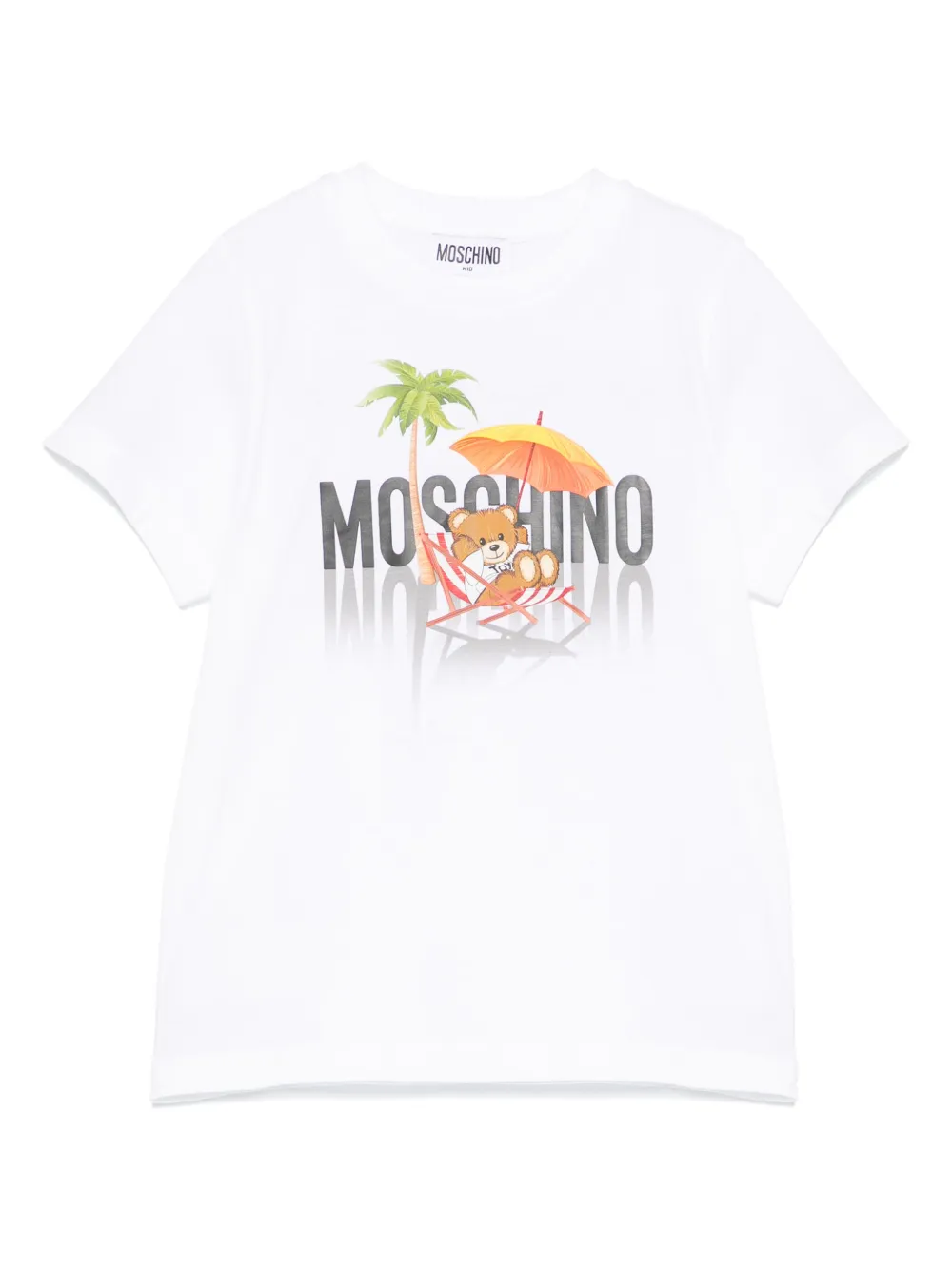 Moschino Kids グラフィック Tシャツ - ホワイト Moschino Kids グラフィック Tシャツ - ホワイト