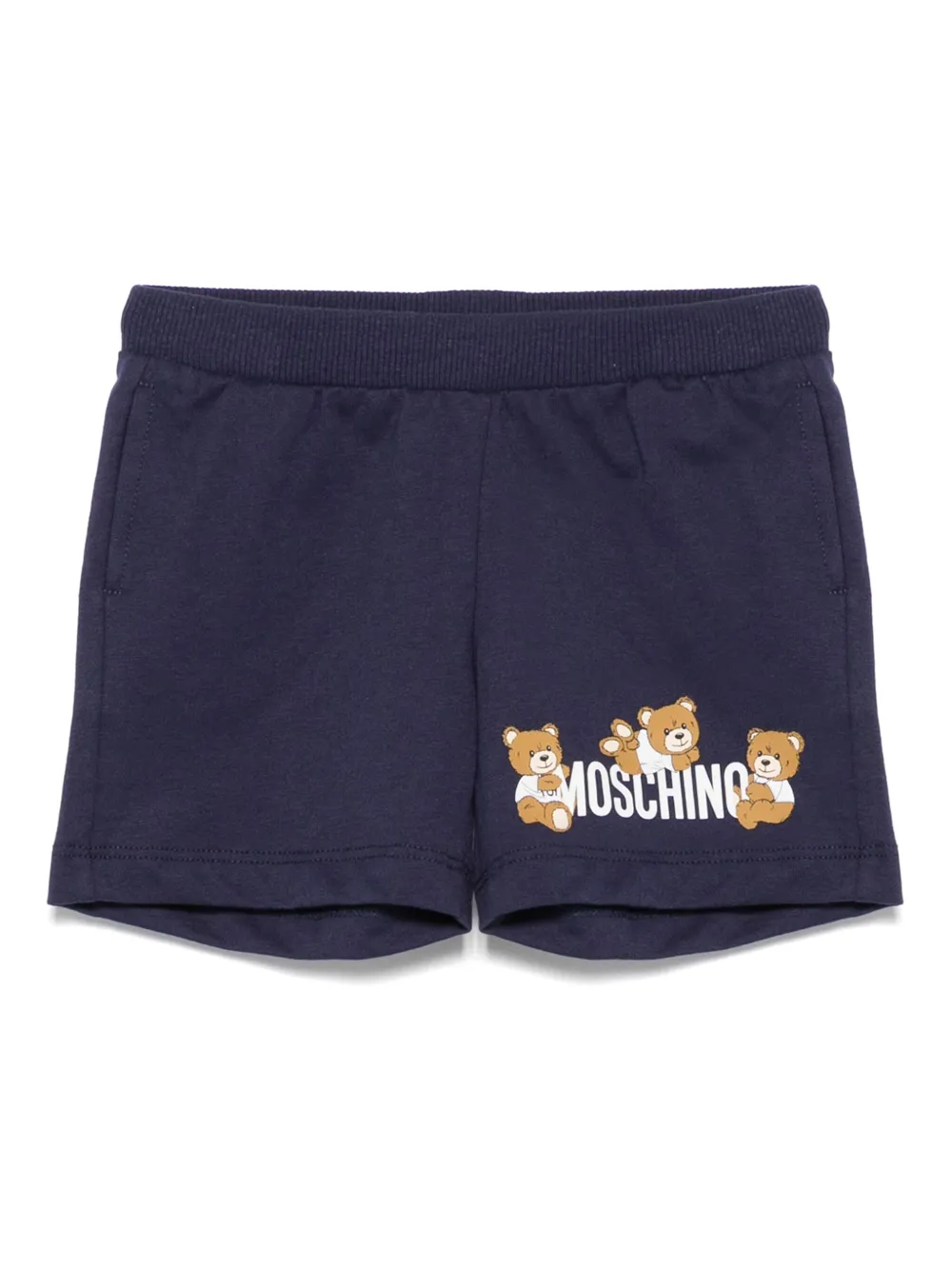 Moschino Kids Shorts met teddybeerprint Blauw