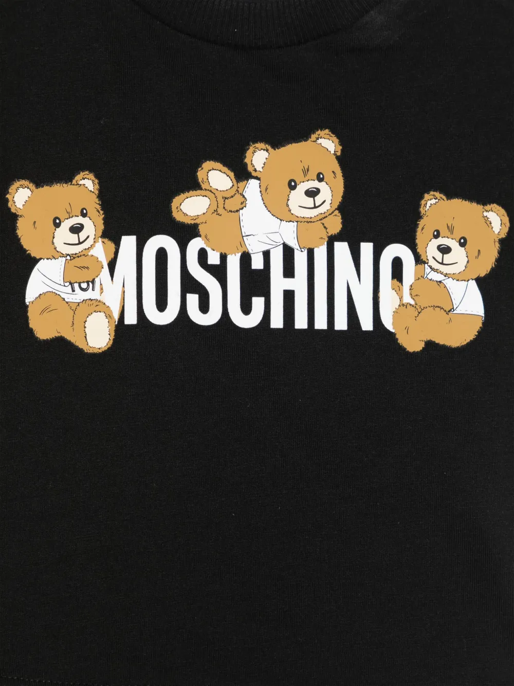 Moschino Kids T-shirt met teddybeerprint Zwart